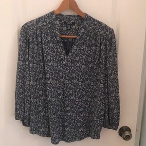 Chaps Blue Floral Women's Top Small